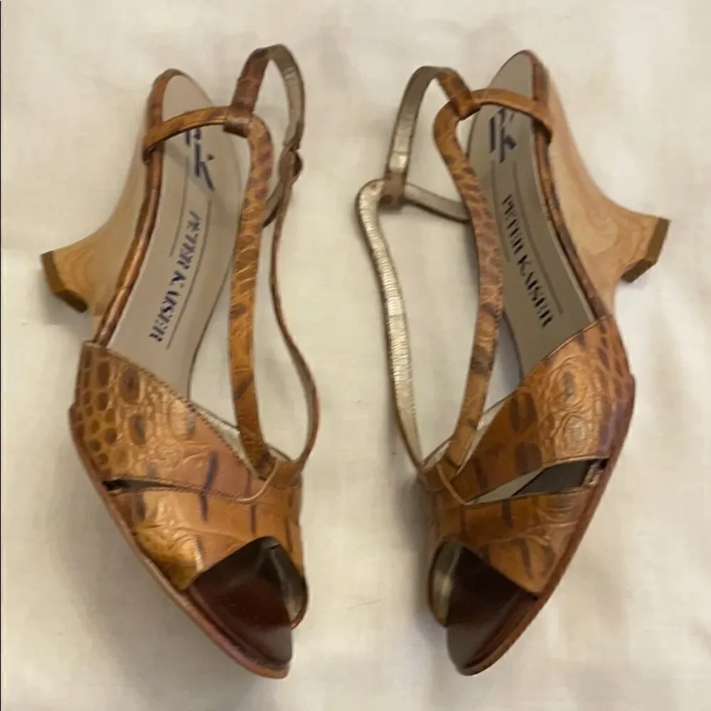 PETER KAISER KORK KALYA WEDGE SANDALS. NEW